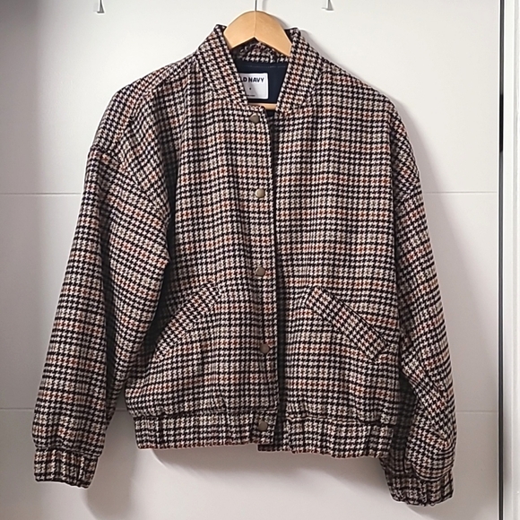 Houndstooth Bomber Jacket - Picture 3 of 6